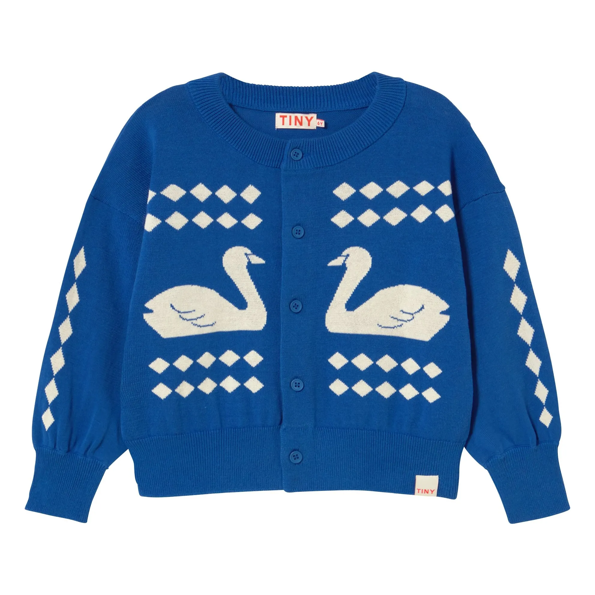 Tinycottons Blue Cardigan Swans