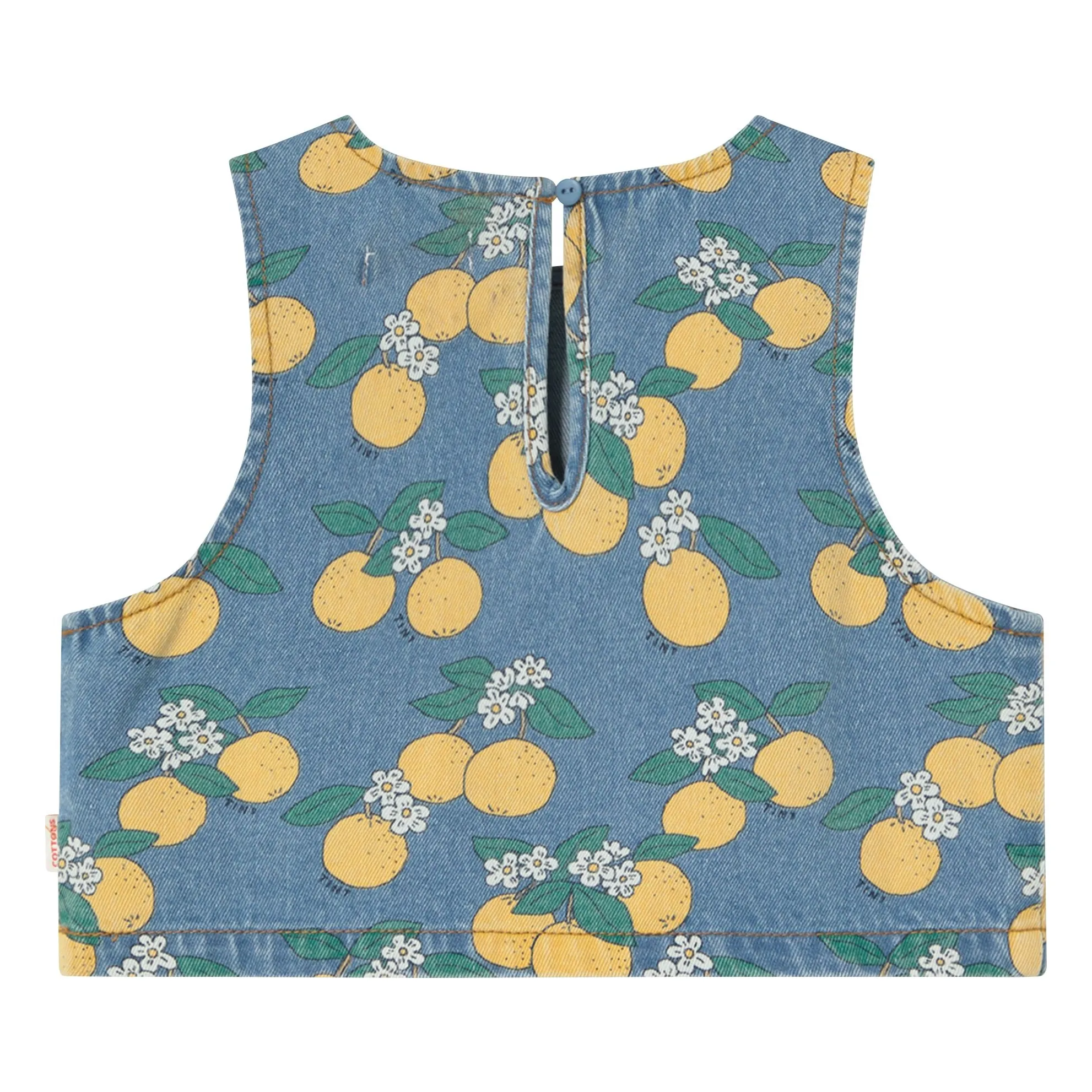 Top Denim Oranges | Bleu- Image produit n°3
