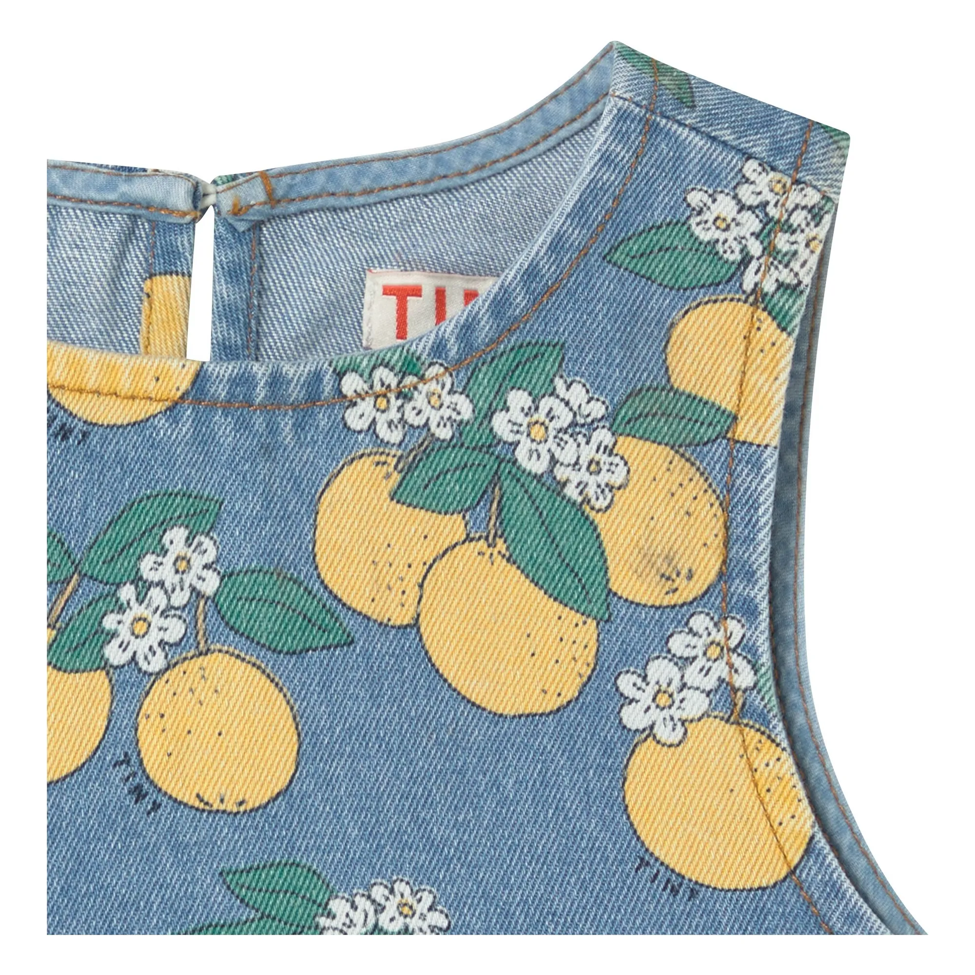 Top Denim Oranges | Bleu- Image produit n°4