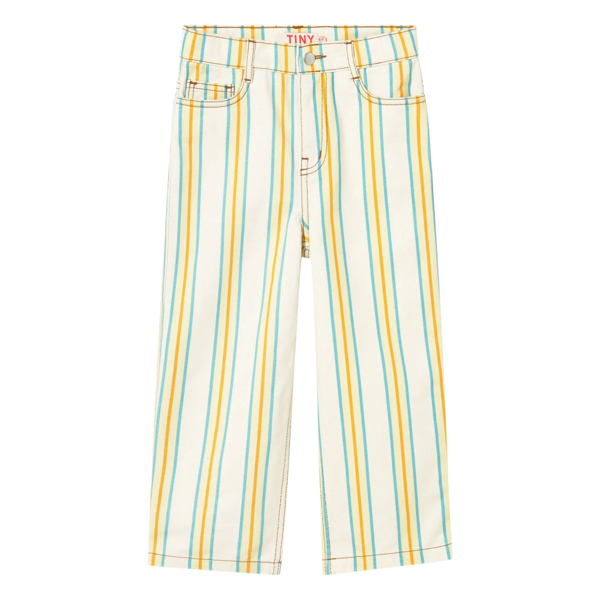 Tinycottons White Jean Rayé
