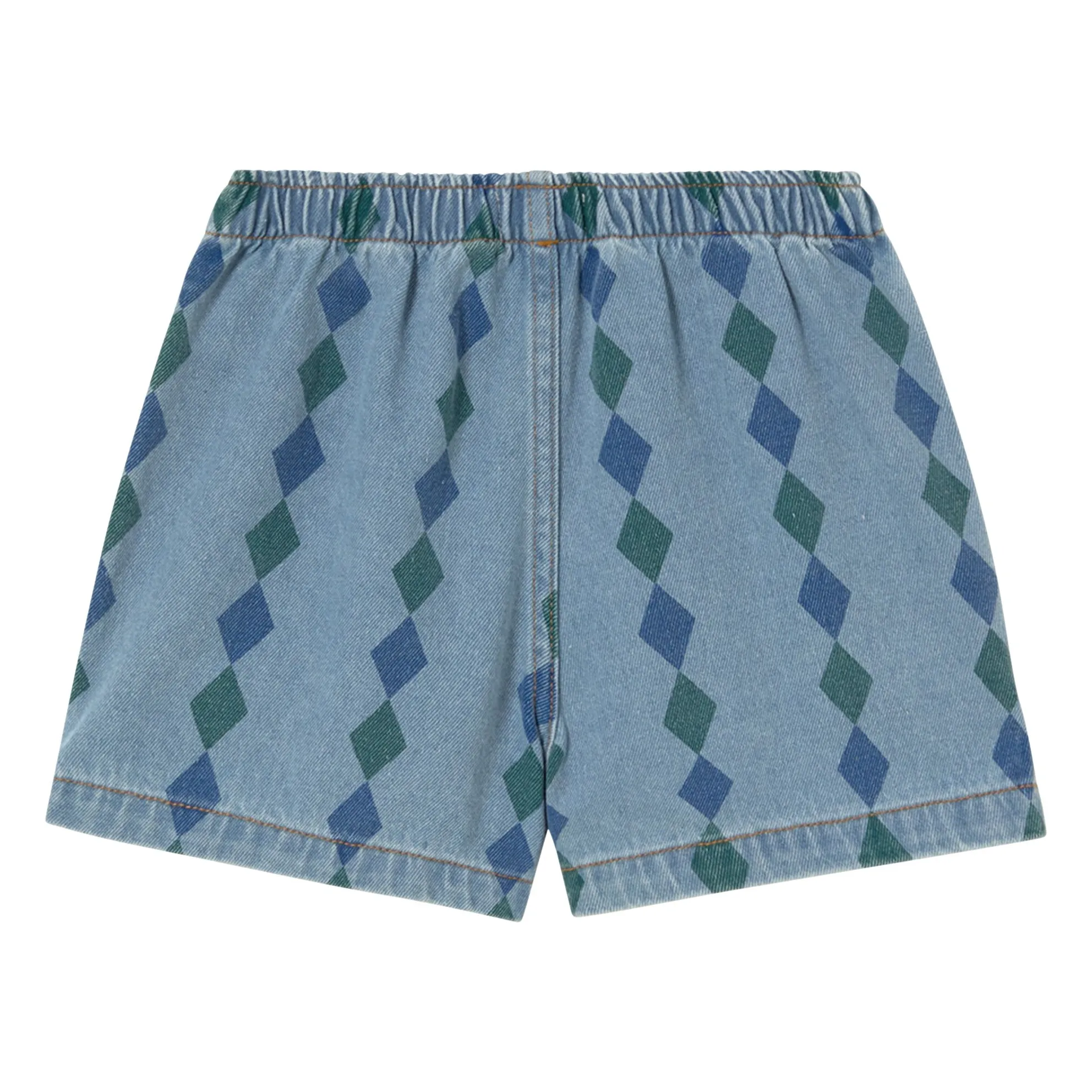 Short Denim Losanges | Bleu- Image produit n°3