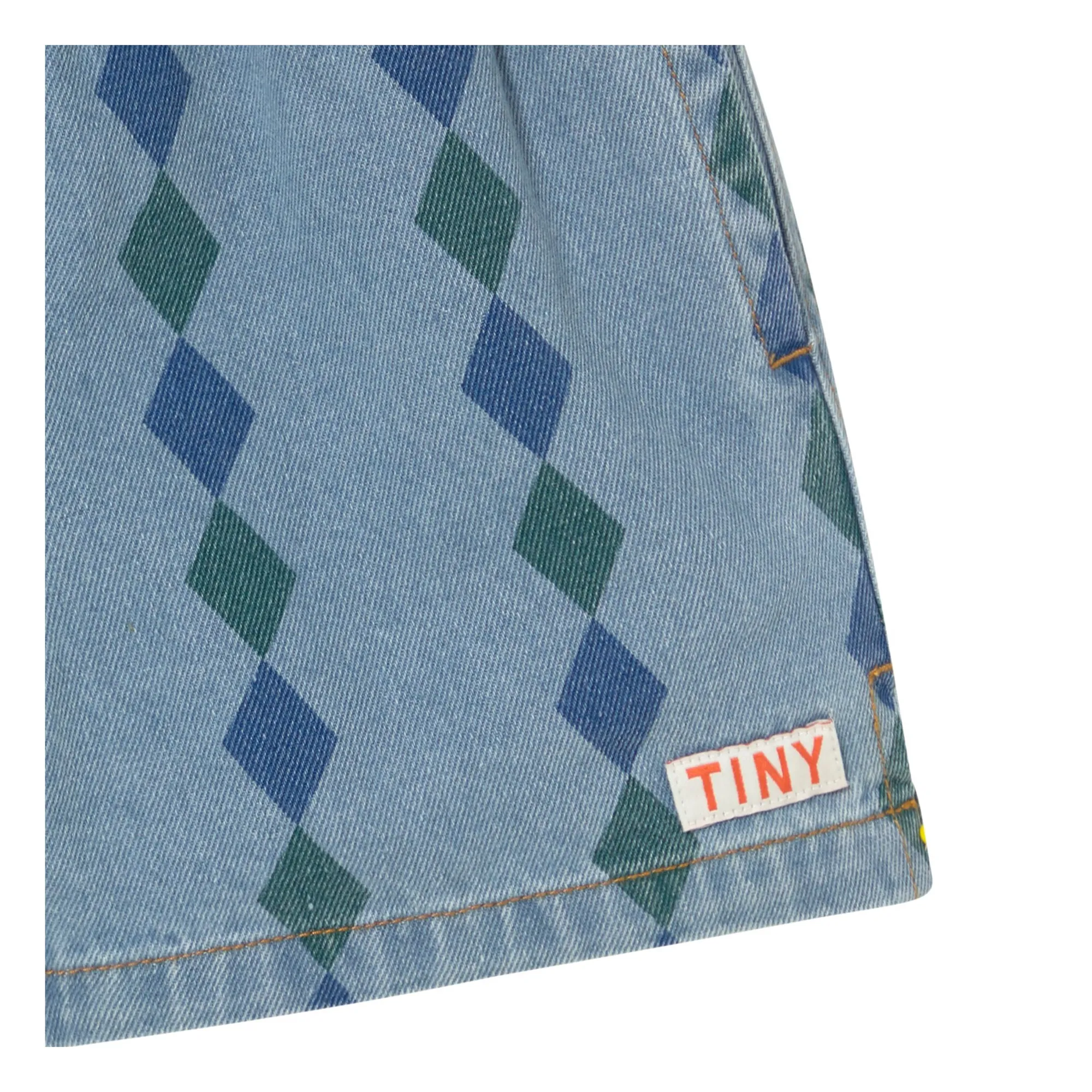 Short Denim Losanges | Bleu- Image produit n°4