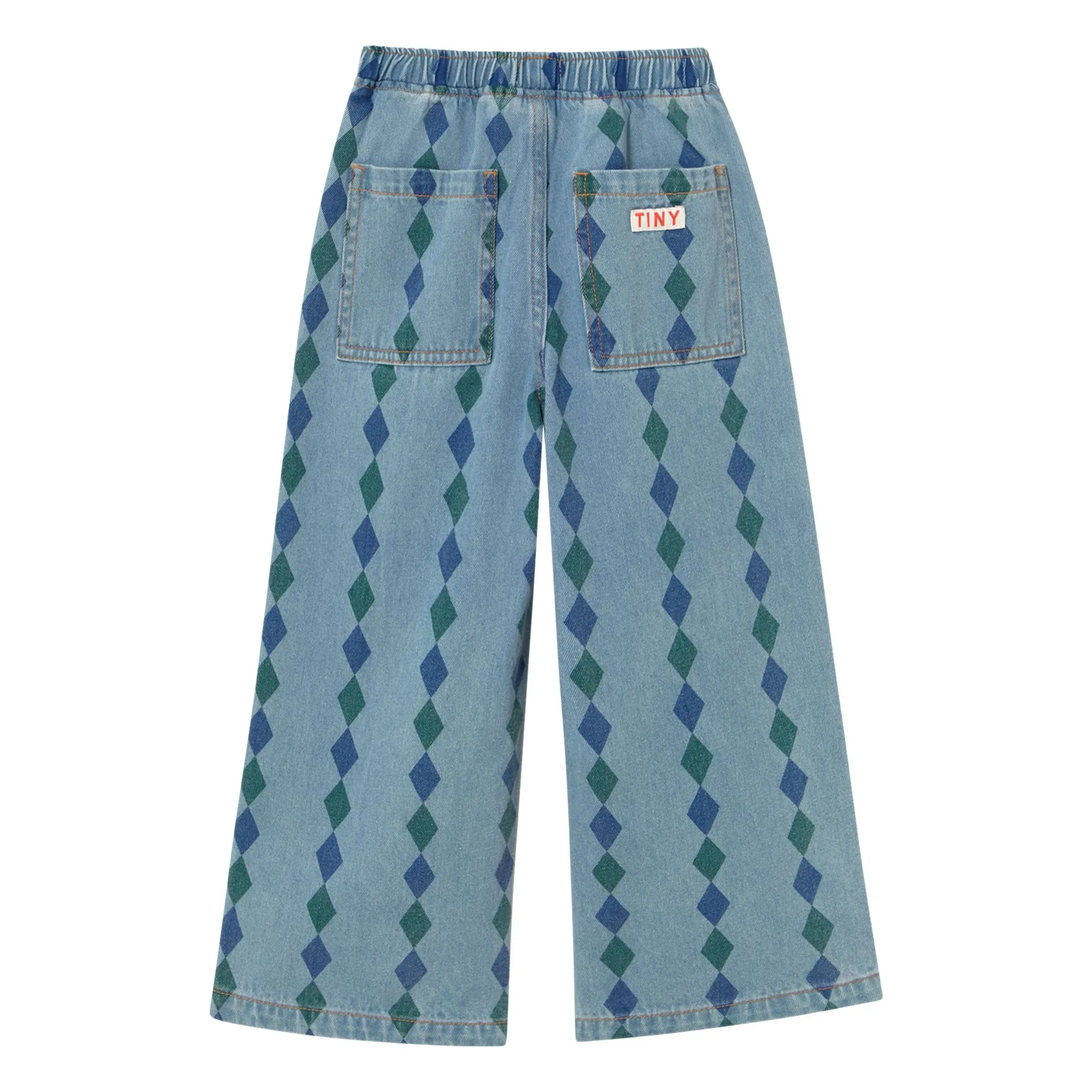 Jean Loose Losanges | Bleu- Image produit n°2