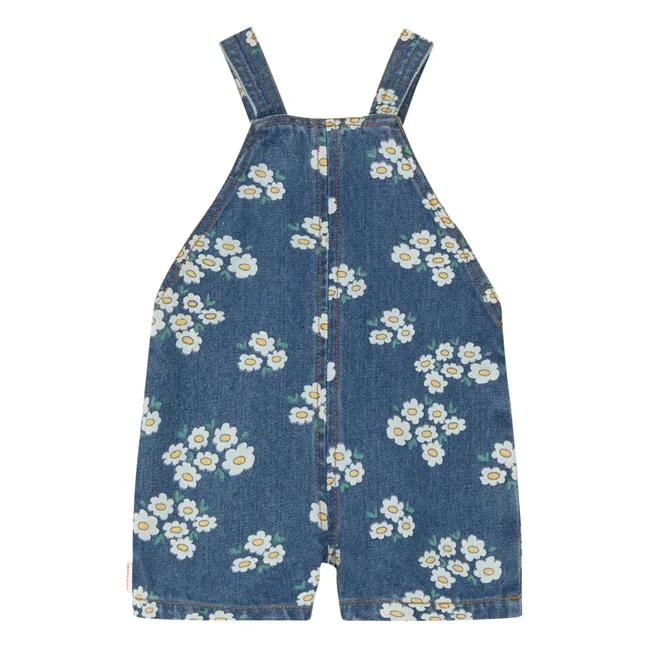 Salopette Denim Courte Marguerites | Bleu