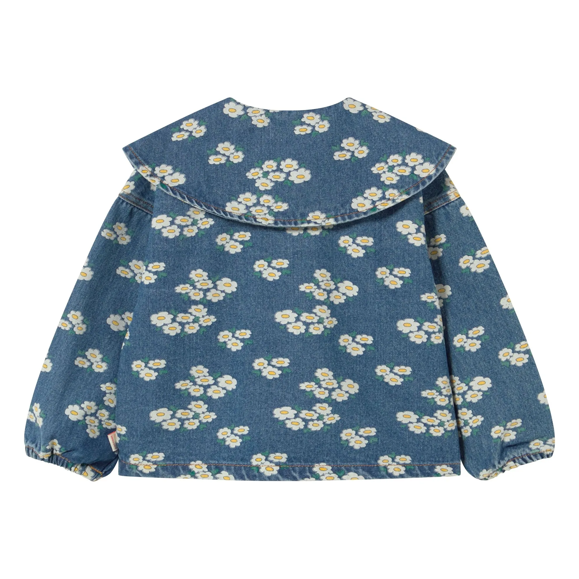 Chemise Denim Col Oversize Marguerites | Bleu- Image produit n°3
