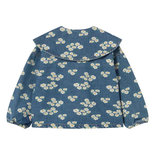Camisa vaquera Cuello oversize Daisies | Azul