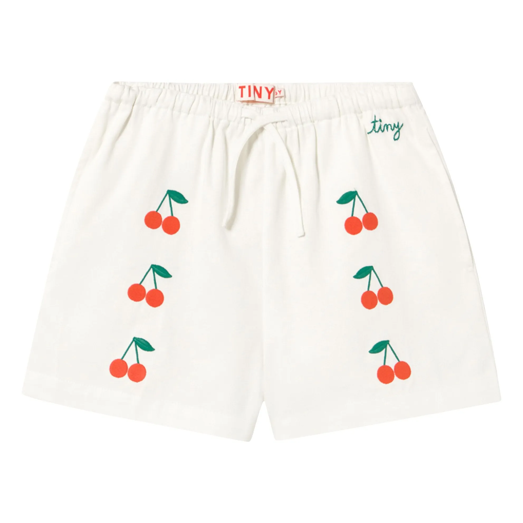 Tinycottons White Short Cerises Twill