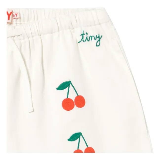 Short Cerises Twill | Blanc