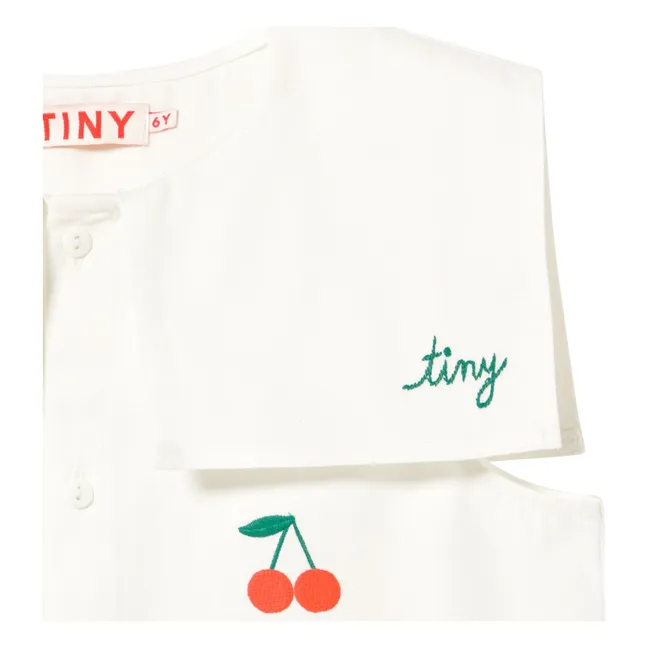 Robe Col Cerises | Blanc