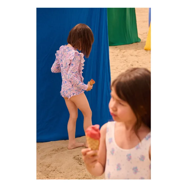 Yanika Fleuri Long Sleeve Swimsuit Recycled Fibers | Pink