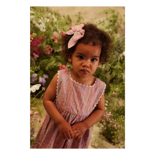 Robe Tablier Aloisa Carreaux | Rose