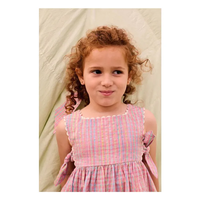 Vestido delantal Aloisa Carreaux | Rosa