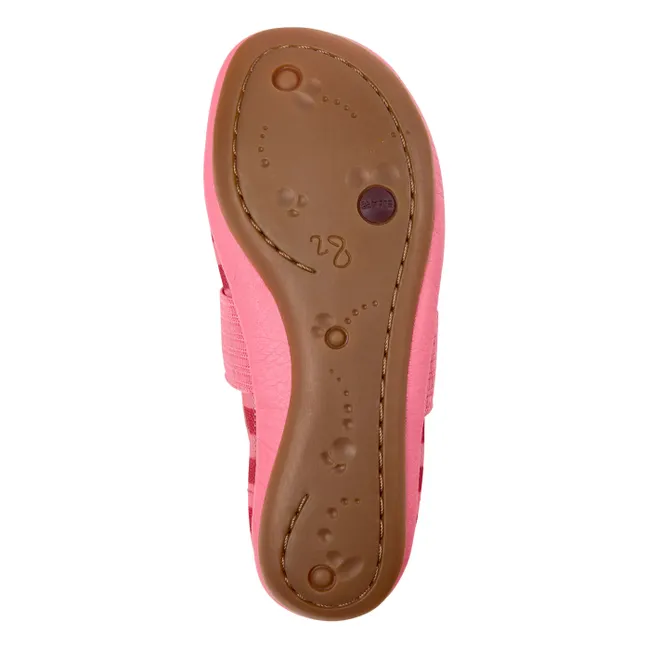 Striped Right Ballerinas | Pink