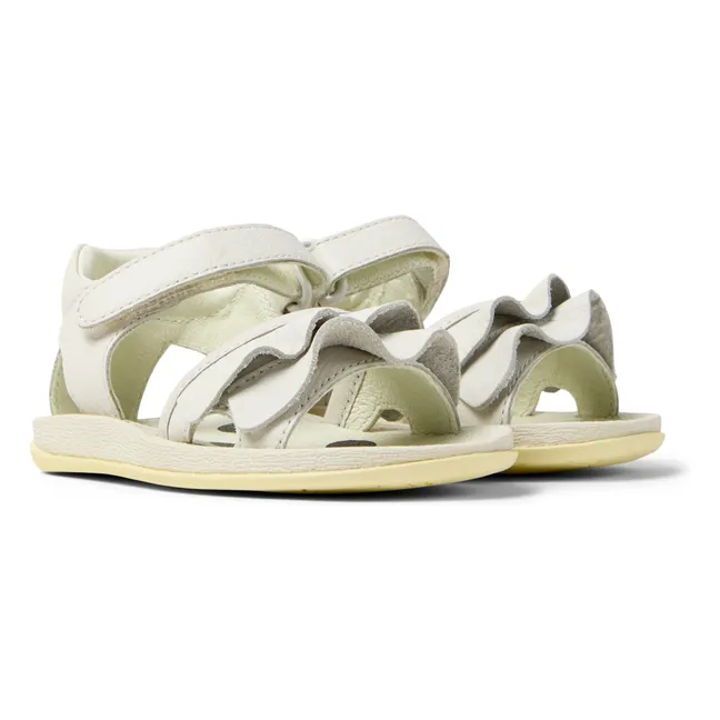 Sandalias de bebé con volantes Bicho | Blanco