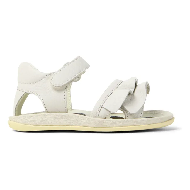 Sandalias de bebé con volantes Bicho | Blanco