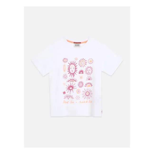 Camiseta Artwork Flores | Blanco
