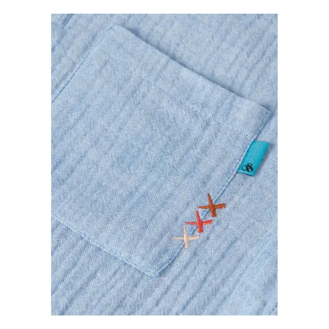 Chemise Polo Chambray | Bleu Clair