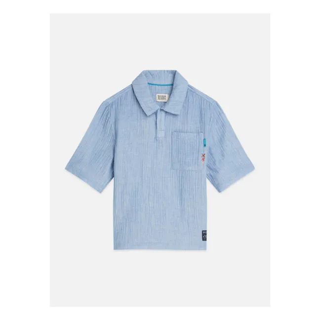Chemise Polo Chambray | Bleu Clair