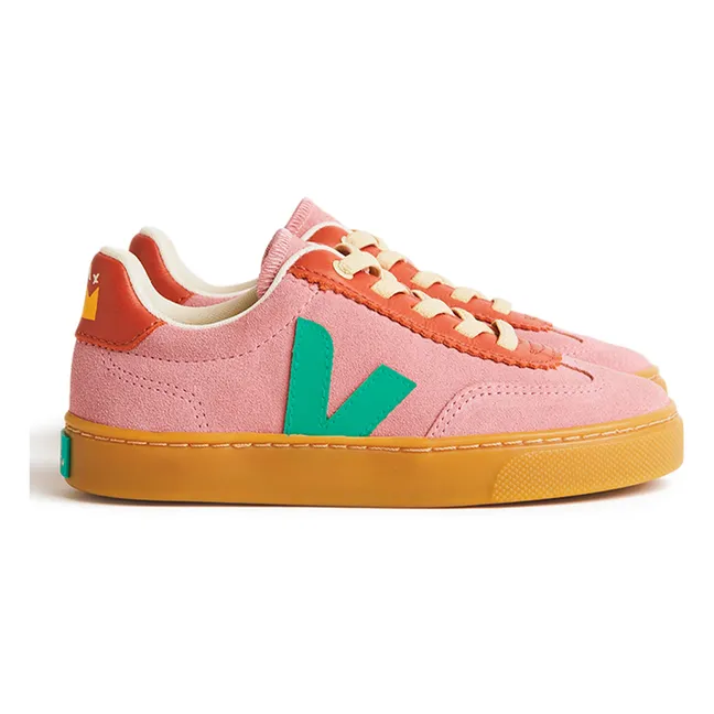 Veja x Jelly Mallow Small Volley Suede Laced Sneakers | Pink