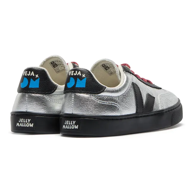 Veja x Jelly Mallow Small Volley Suede Laced Sneakers | Silver