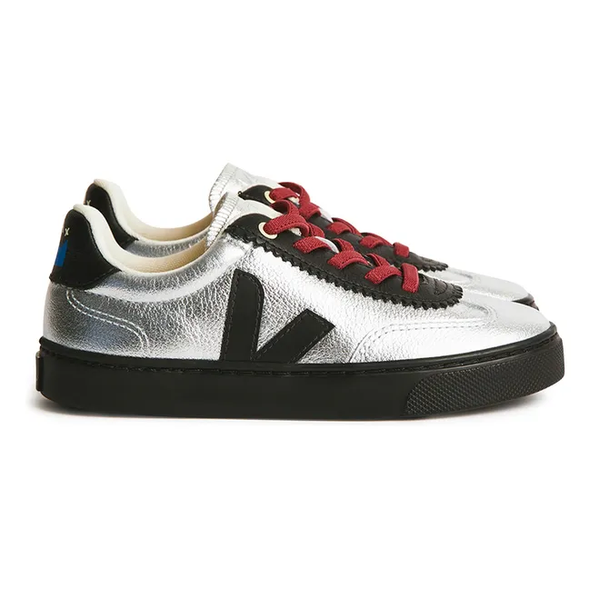 Veja x Jelly Mallow Small Volley Suede Lace-up Sneakers | Silver