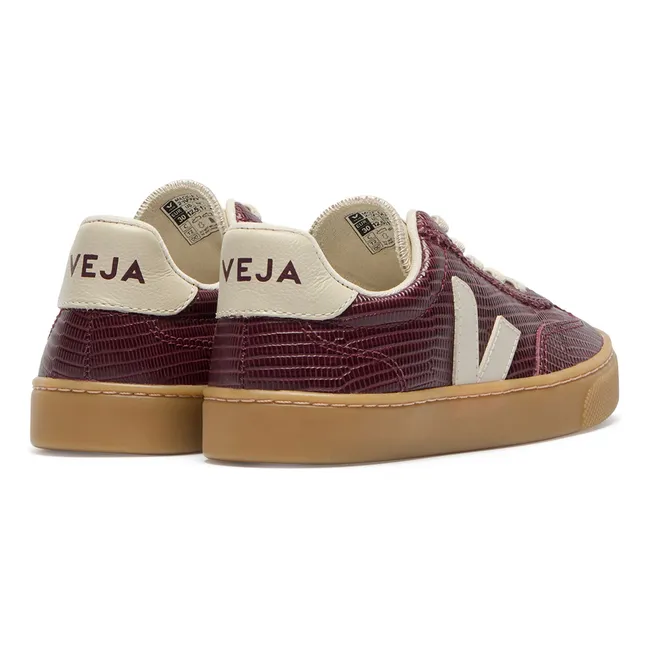 Volley Leather Lace-up Sneakers | Burgundy