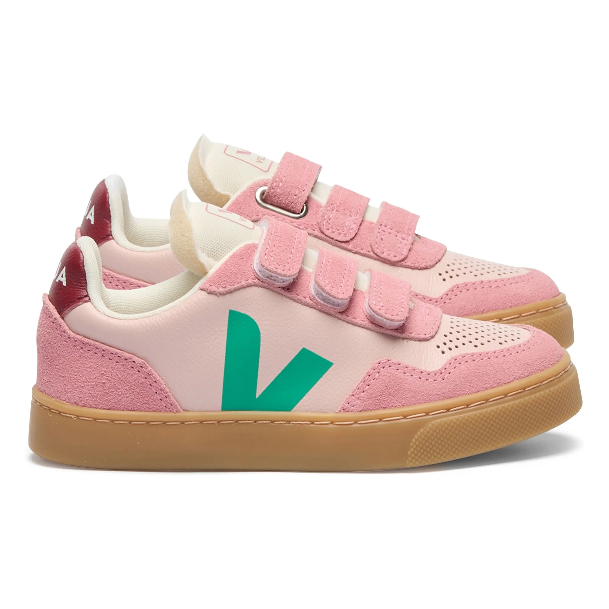 Baskets Scratchs Small V-90 Cuir O.T. | Rose- Image produit n°0