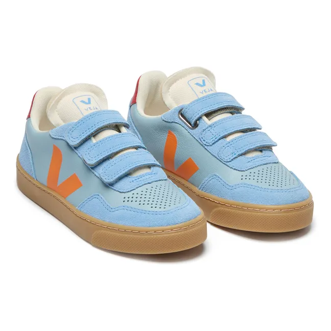 Baskets Scratchs Small V-90 Cuir O.T. | Bleu Clair