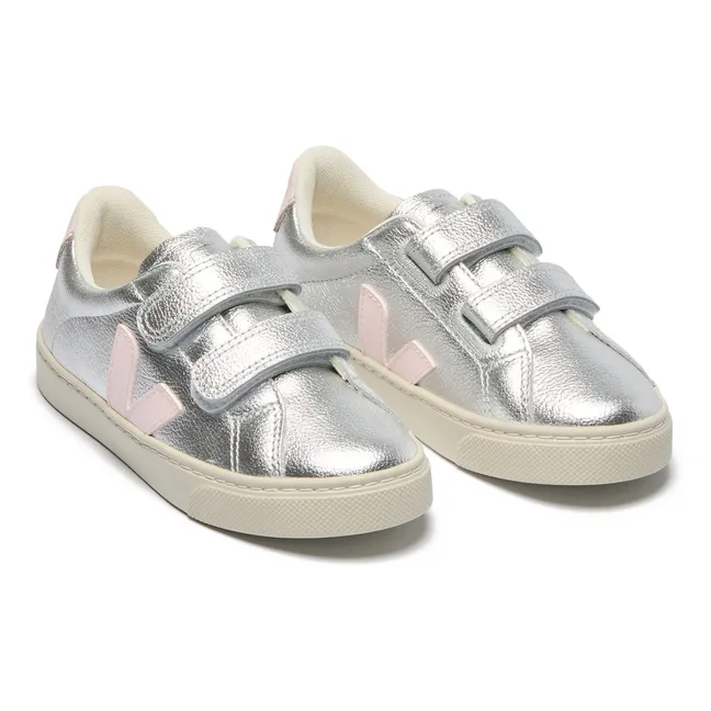 Esplar Leather Scratch Sneakers  | Silver