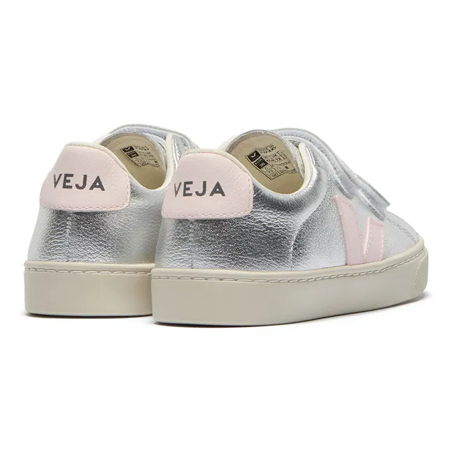 Esplar Leather Scratch Sneakers  | Silver
