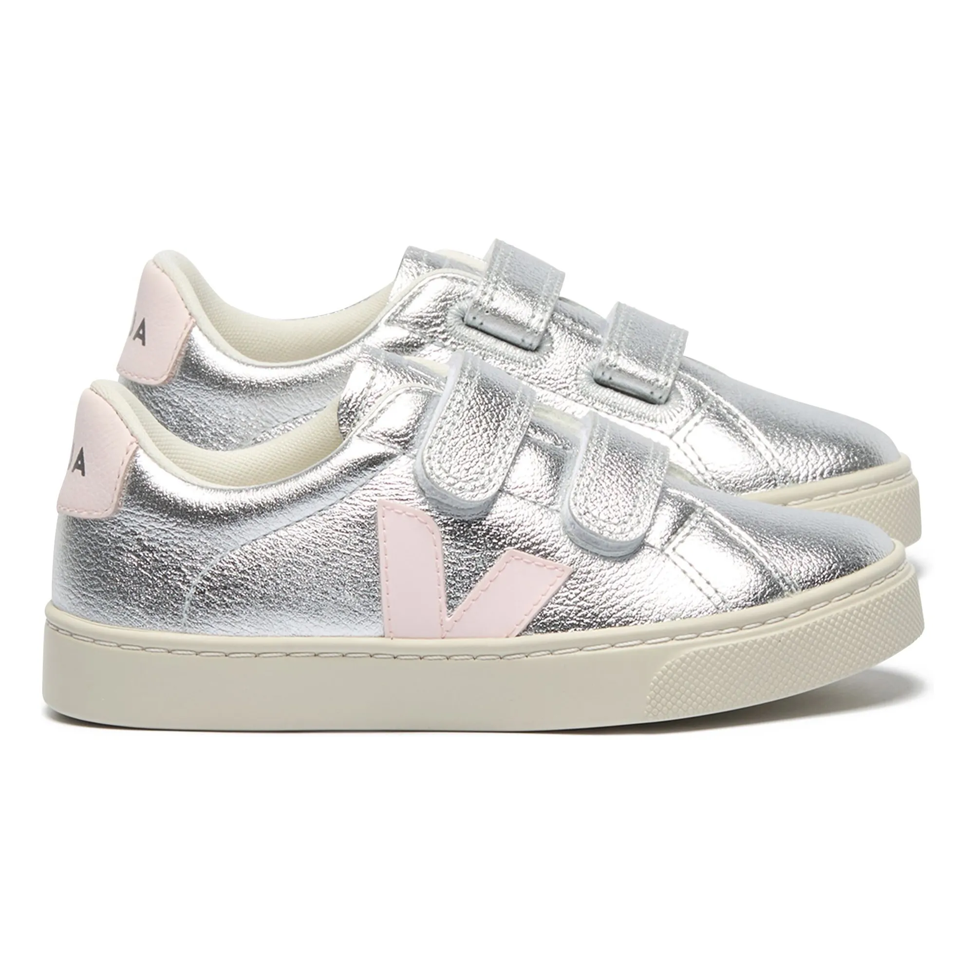 Veja Silver Esplar Leather Scratch Sneakers