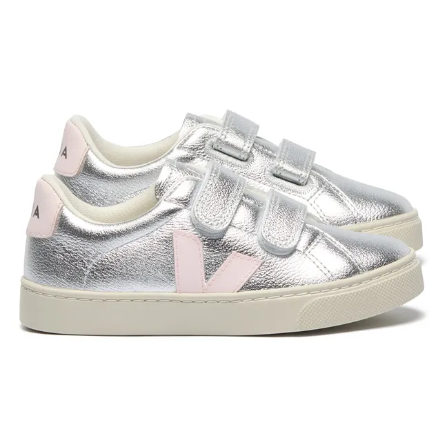 Esplar Leather Scratch Sneakers  | Silver