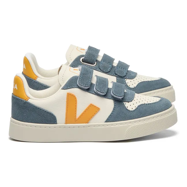 Small V-10 Leather Scratch Sneakers  | Blue