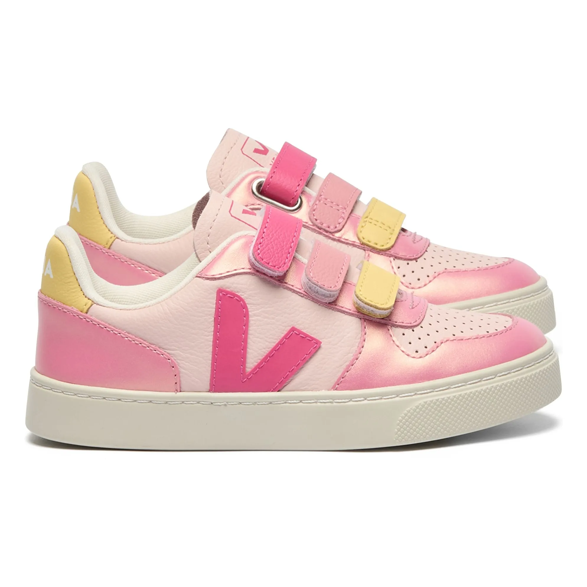 Baskets Scratchs Small V-10 Cuir  | Rose- Image produit n°0