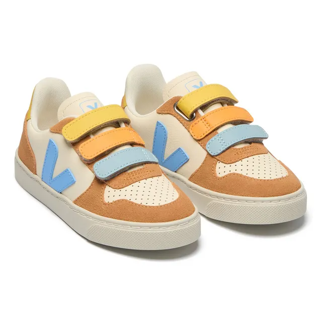 Pequeñas zapatillas de piel V-10  | Naranja