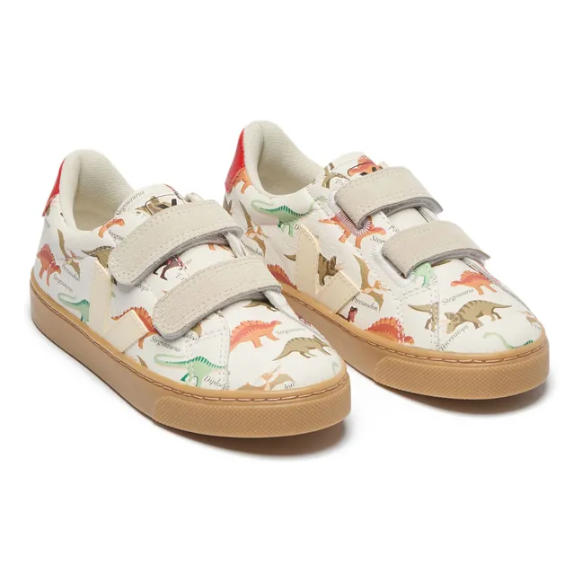 Baskets Scratchs Veja x Museum Small Esplar Dinosaures Cuir | Blanc