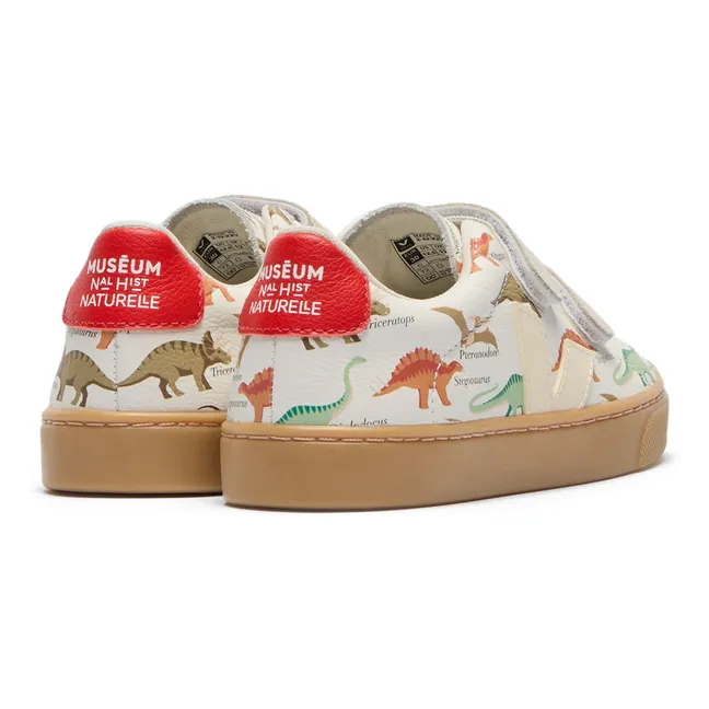 Baskets Scratchs Veja x Museum Small Esplar Dinosaures Cuir | Blanc