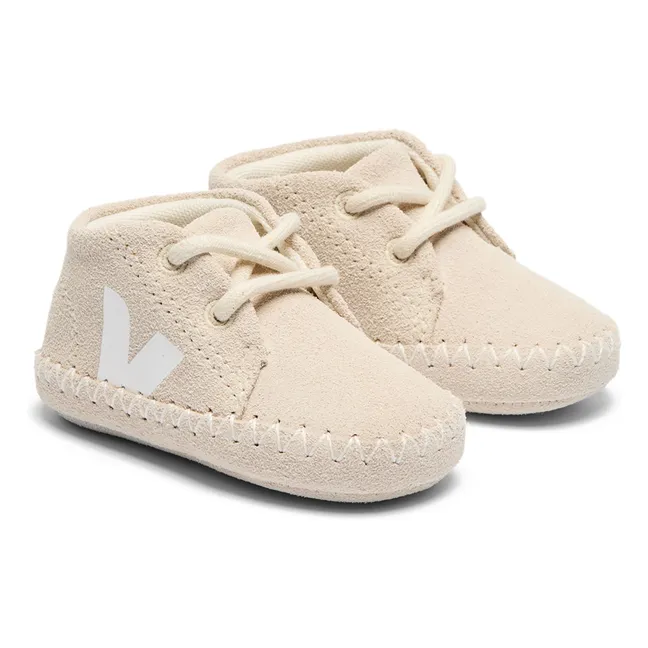 Baskets Lacets Elastiqués Veja x Bonpoint Baby Suede  | Sable
