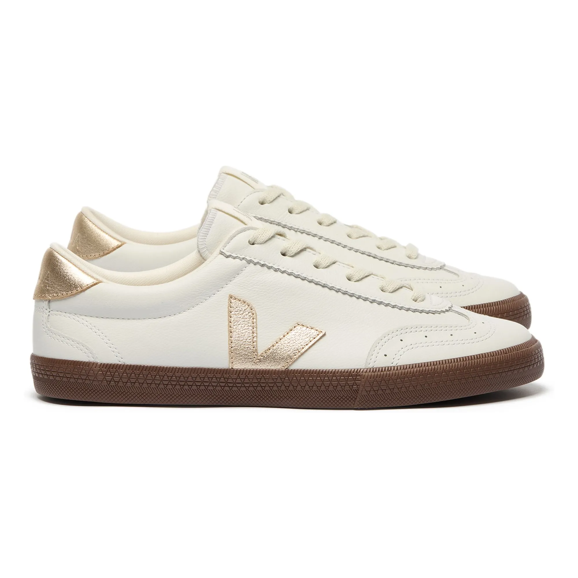 Veja Bronze O.t. Leather Volleyball Sneakers