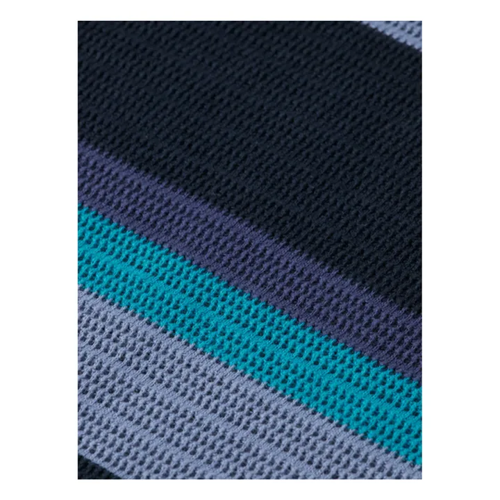 Polo de punto a rayas | Azul- Imagen del producto n°1