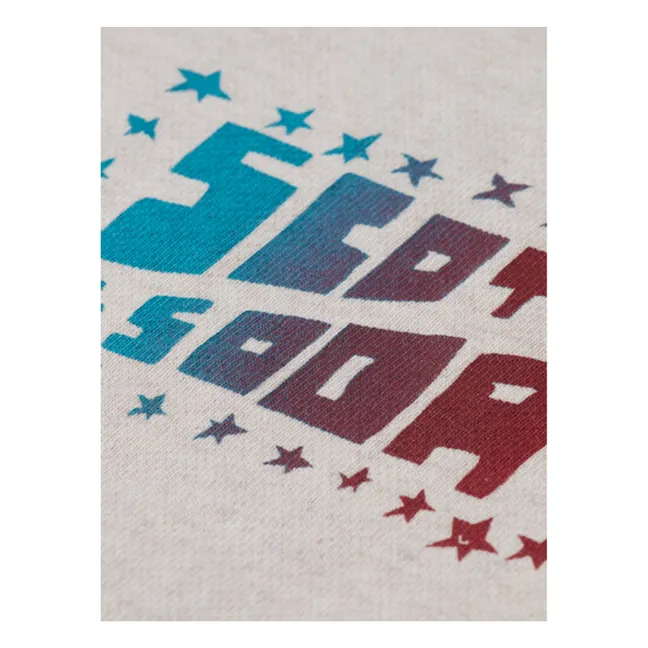 Sweat Artwork Logo Coton Bio | Ecru chiné