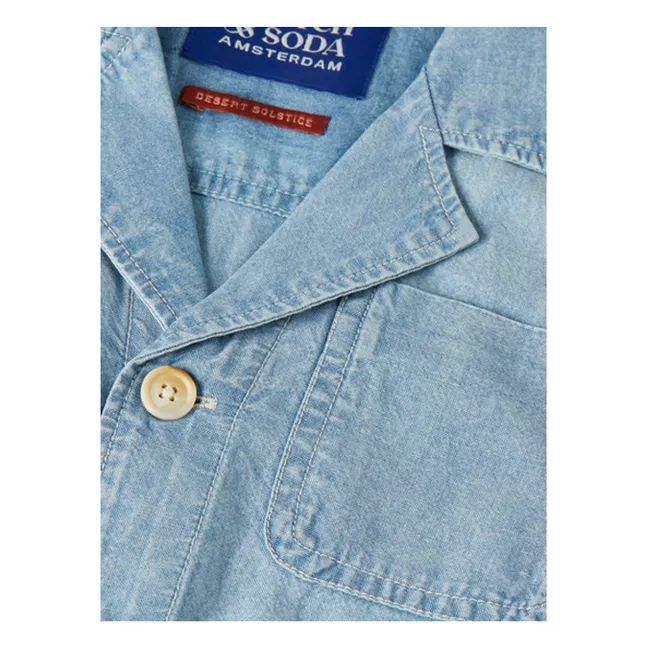 Combishort Chambray | Bleu Clair