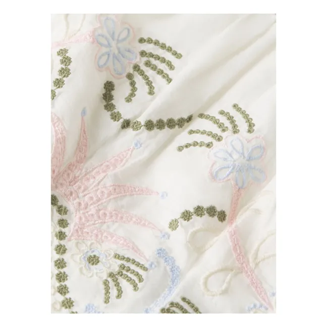 Embroidered skirt | Ecru