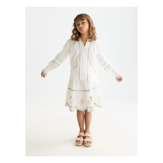 Blusa bordada | Crudo