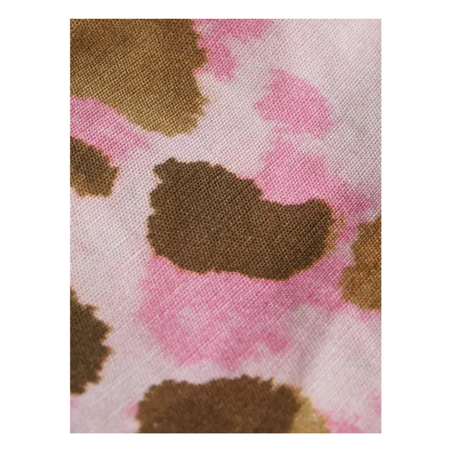 Cow Linen Ruffle Shorts | Brown