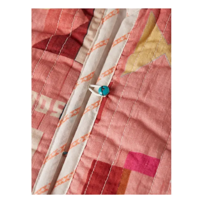 Gilet Réversible Géométrique | Rose