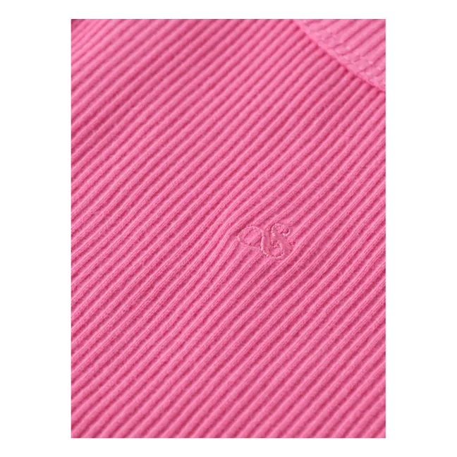 Débardeur Côtelé | Rose