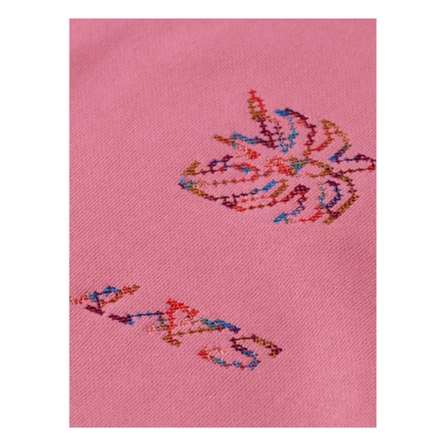Sweat Brodé Chevaux | Rose