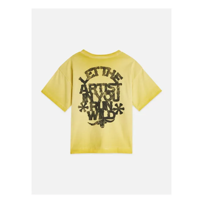 Camiseta oversize Artwork Logo | Amarillo