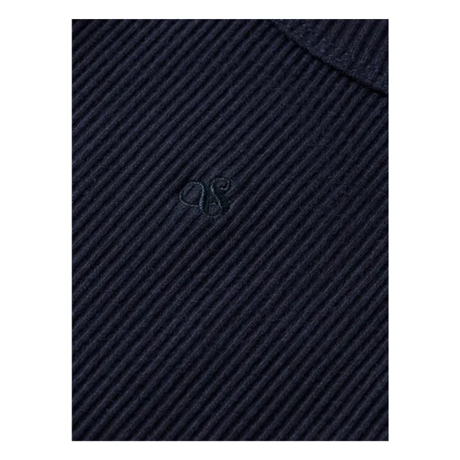 Ribbed Tank Top Organic Cotton | Navy blue